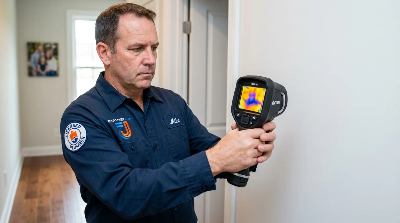 Thermal imaging leak detection by Johns Plumbing LLC in Rush Springs